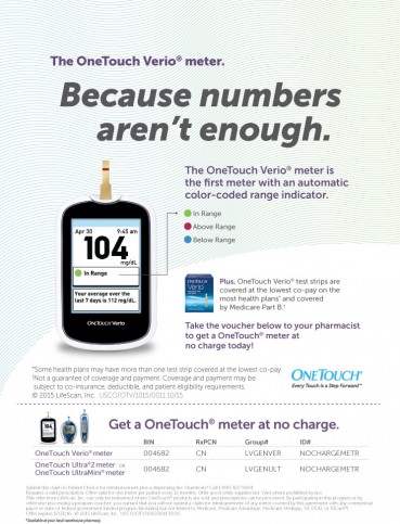 No Charge OneTouch? Meter Coupon
