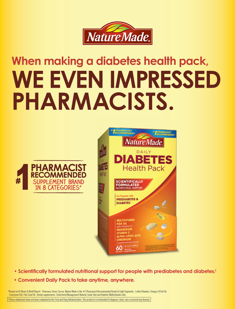 Nature Made? Diabetes Health Pack, 60 Packets