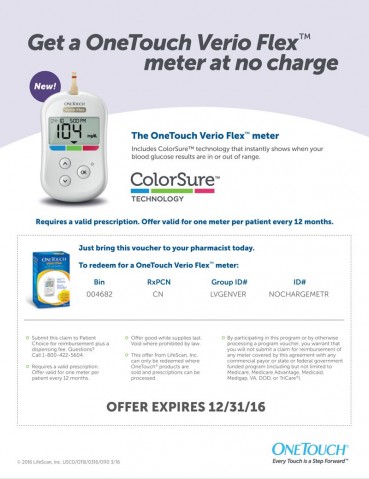 No Charge OneTouch? Meter Coupon