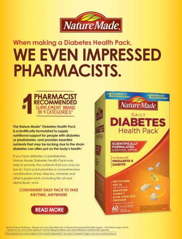 Nature Made? Diabetes Health Pack, 60 Packets