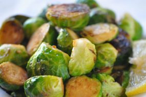 Lemon Garlic Brussels Sprouts