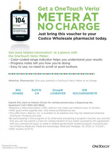 No Charge OneTouch? Meter Coupon