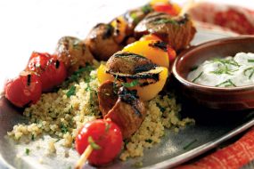 Lamb Kabobs With Cucumber Raita