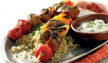 Lamb Kabobs With Cucumber Raita