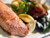 delicious salmon and stir fried veggies