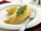crab omelette with dill