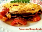 tomato and onion omelet