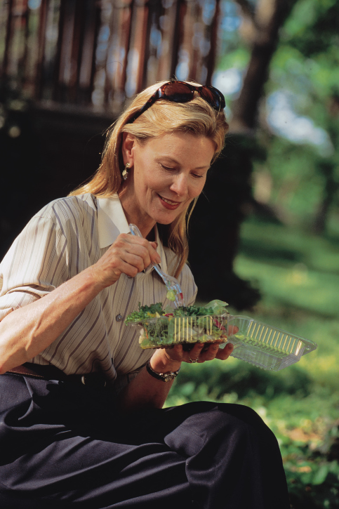 woman-outdoors-salad