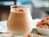 Choco and Soy Yogurt Smoothie with Flaxseed