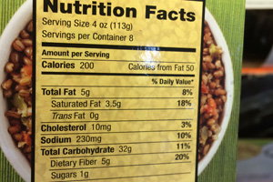 grains & simple Nutrition Facts